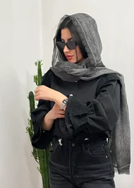 شومیز چین‌دار گلدوزی کد 4045
