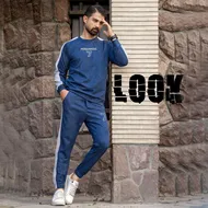 ست بلوز شلوار سوییت مردانه رنگ سرمه ای