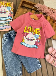 تیشرت شلوارک LOVE رنگی