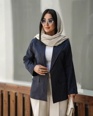 کت لینن راه راه