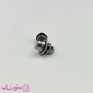 پیرسینگ گوش طرح اسکلت کلاه دار نقره ای