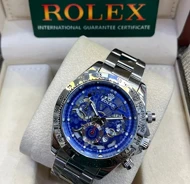 ساعت مچی اسکلیتون رولکس 16233 طرح سه موتور صفحه آبی