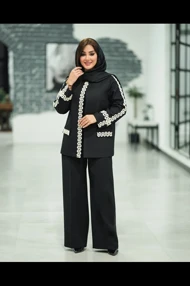 کت ژاکارد نوار دوزی