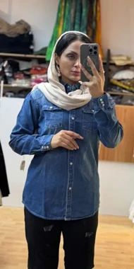 مانتو جین وارداتی 7254