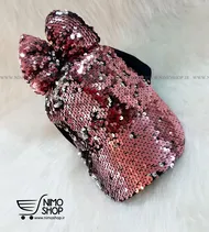 کلاه پولکی دخترانه مدل پولکی پایپون دار