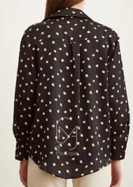 شومیز ساتن طرح بلوط