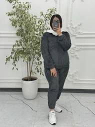 ست بلوز شلوار تدی برجسته 6827
