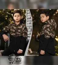سویشرت کلاهدار پسرانه مدل چریکی