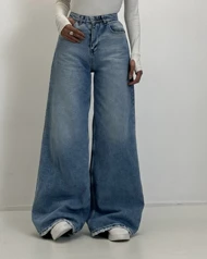 شلوار فول بگ آبی کد 1000206