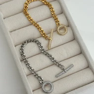 دستبند استیل زنانه دیوید یورمن کد 878