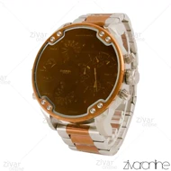 ساعت دیزل مردانه هفت موتوره دورنگ رزگلد صفحه قهوه ای 104505