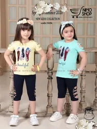 ست بلوز ساپورت دخترانه مدل کفش تق تقی