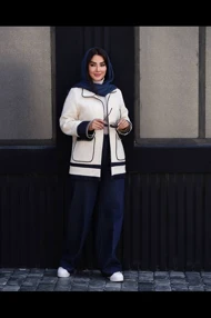 پالتو کتی کنف گلدوزی پشت تدی