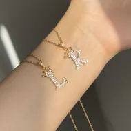 گردنبند حروف نگین‌دار