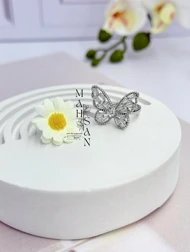 انگشتر پروانه فول نگین زنانه