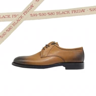 کفش رسمی چرم مردانه عسلی مدل sh027
