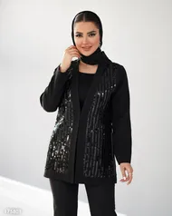 مانتو خرجکار پولکی زنانه