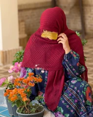 روسری پلیسه نخی زنانه