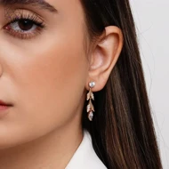 گوشواره آویز دار ژوپینگ شاخه الماس