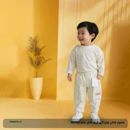 شلوار کتان وارداتی کرم مدل مام REVER