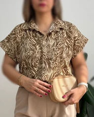 شومیز آستین کوتاه قواره دار