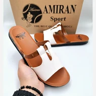 دمپایی طبی زنانه و دخترانه مدل جدید تیموتی صندل شیک سفید کرم کیفیت عالی (قیمت تولید و ارسال رایگان)