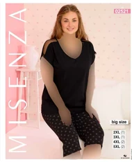 تاب شلوارک سایز بزرگ زنانه رنگ مشکی