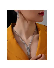 نیم ست جواهری اشکی