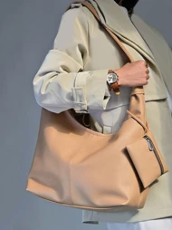 کیف دوشی زنانه بنو مدل کژال کد BENO 4917 (کرم)