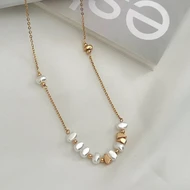 گردنبند ژوپینگ مرواریدی ظریف کد 440