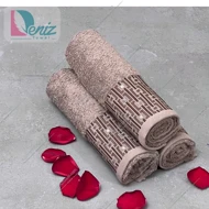 حوله دستی طرح مجیک بسته سه عددی رنگ نسکافه ای