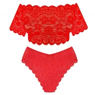 ست نیم‌تنه و شورت زنانه کد 307 رنگ قرمز