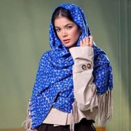 شال پاییزه موهر حوله‌ای برفکی 20508