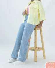 شلوار نیم بگ جین 6355