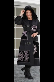 بارانی بلند تیکه دوزی