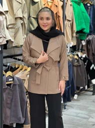 مانتو زنانه کجراه مدل شنل دار