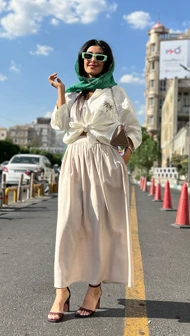 دامن لینن سورنا