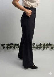 شلوار پارچه ای سورمه ای تیره