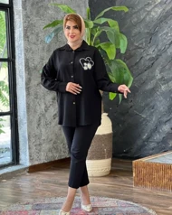 شومیز مانتویی قلبی