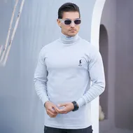 یقه اسکی مردانه طوسی مدل POLO