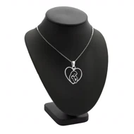 آویز مادر ، بچه و زنجیر نقره روز مادر نقره 925