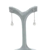 گوشواره مروارید آویز دار زنانه