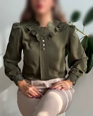 شومیز مجلسی الیزه گیپور دار