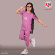 تیشرت شلوارک دخترانه فلامینگو