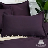 روبالشی بیسیک هتلی راه راه بسته دو عددی (بنفش تیره)