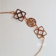دستبندلیزری افرا-دایره و قلب مربعی-کد 165