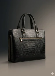 کیف اداری زنانه چرم طبیعی کروکو