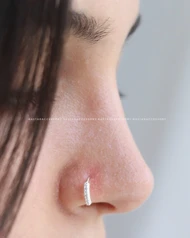 پیرسینگ فیک بینی نقره
