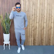 ست بلوز و شلوار مردانه راحتی RBK رنگ طوسی