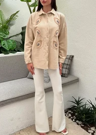 شومیز فوتر نگین دوزی